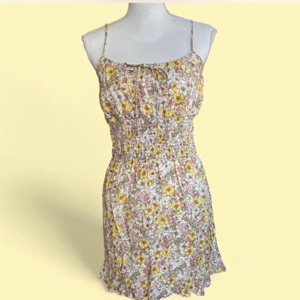 Liberty Love Floral Mini Dress with Yellow Highlights